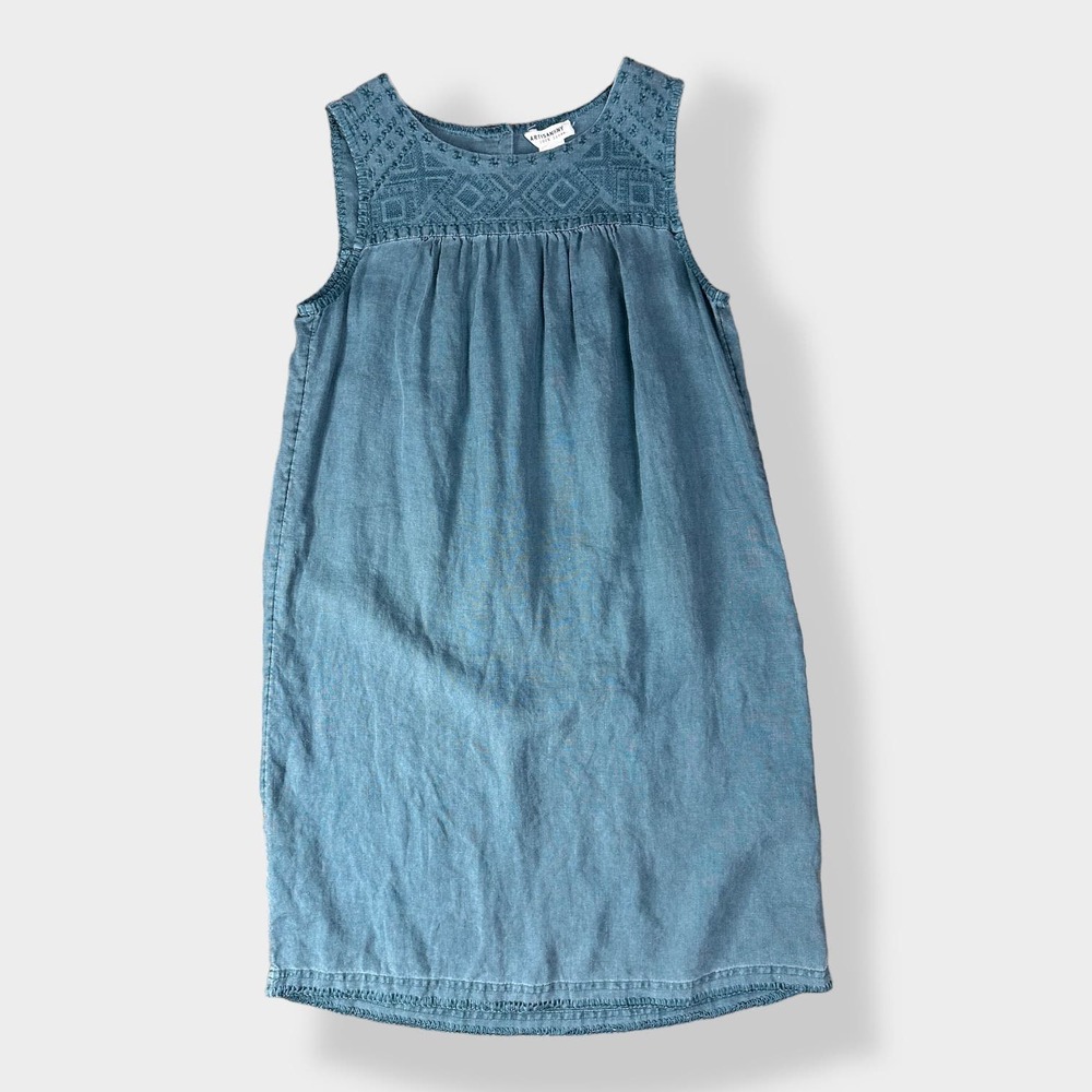 Artisan NY 100% Linen Blue Shift‎ Dress Size XS